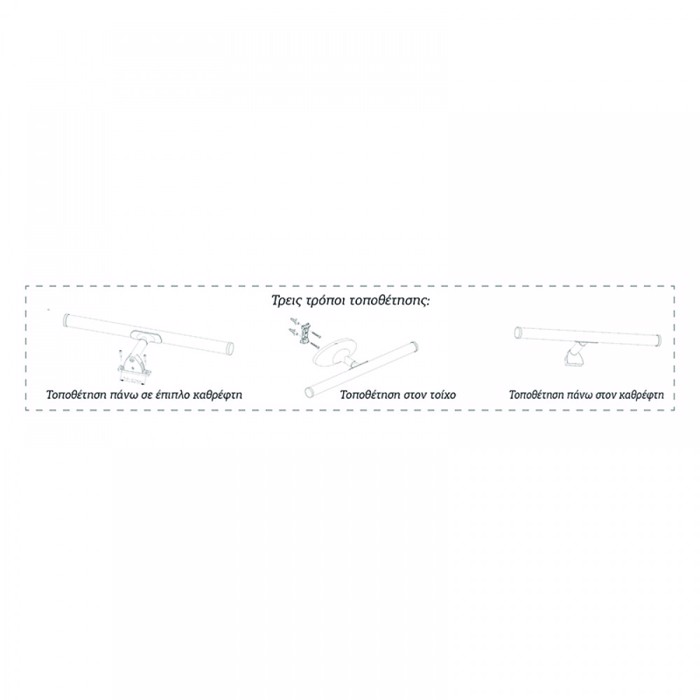 INLIGHT APLIKA KAThREPTI LED PLASTIKI 45cm LEuKO/XROMIO 6W 540Lm/4000K 1045
